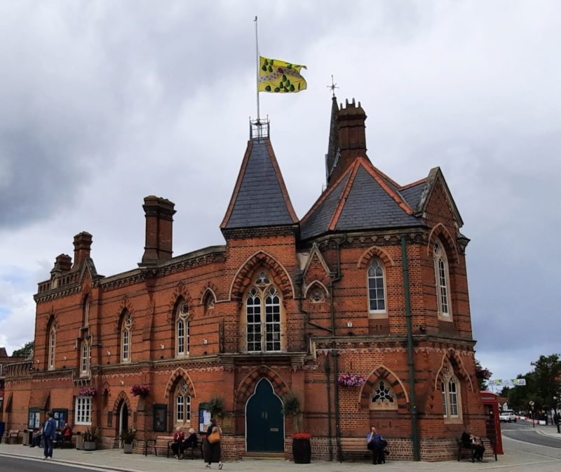 Wokingham Town Hall flag flown at half mast for Councillor James Box