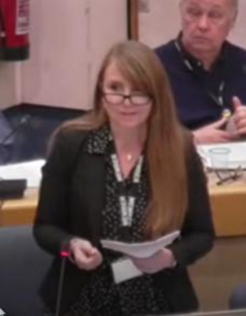 Cllr Rachel Burgess speaking in Council 23 January 2023