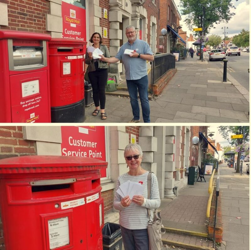 Andy Croy. Marie-Louise Weighill and Paula Montie made sure the completed response cards were posted immediately.